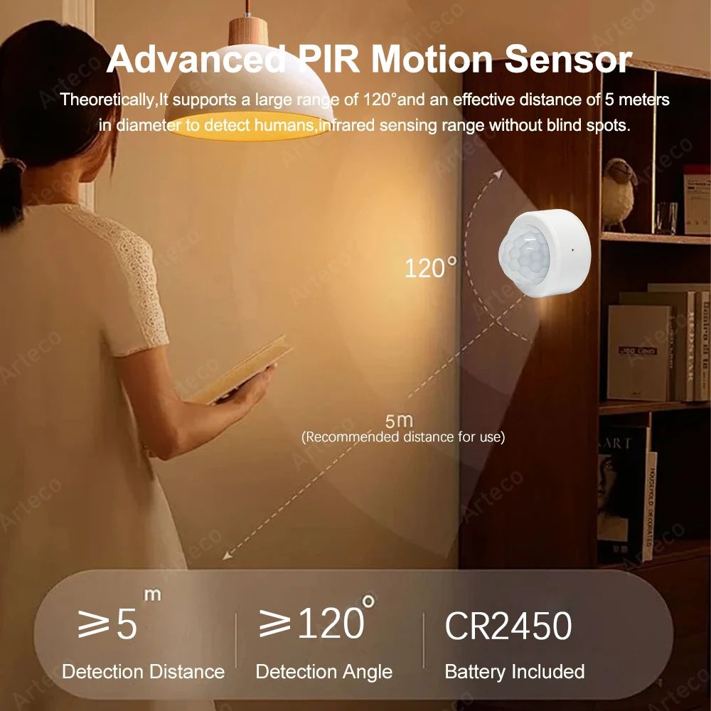 Zigbee Smart PIR Motion Sensor Human Body Infrared Detector Security Alarm Compatible With EWeLink  2