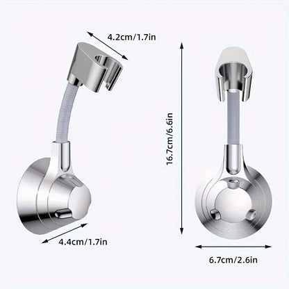 Musurjoy PunchFree Adjustable Shower Head Bracket Universal WallMounted Rain Spray Head Fixer For B 2
