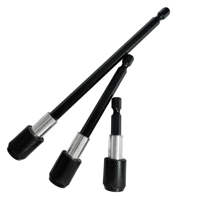 3PC Hexagonal Quick Release SelfLocking Extension Rod Set For Electric Drill  Screwdriver 1