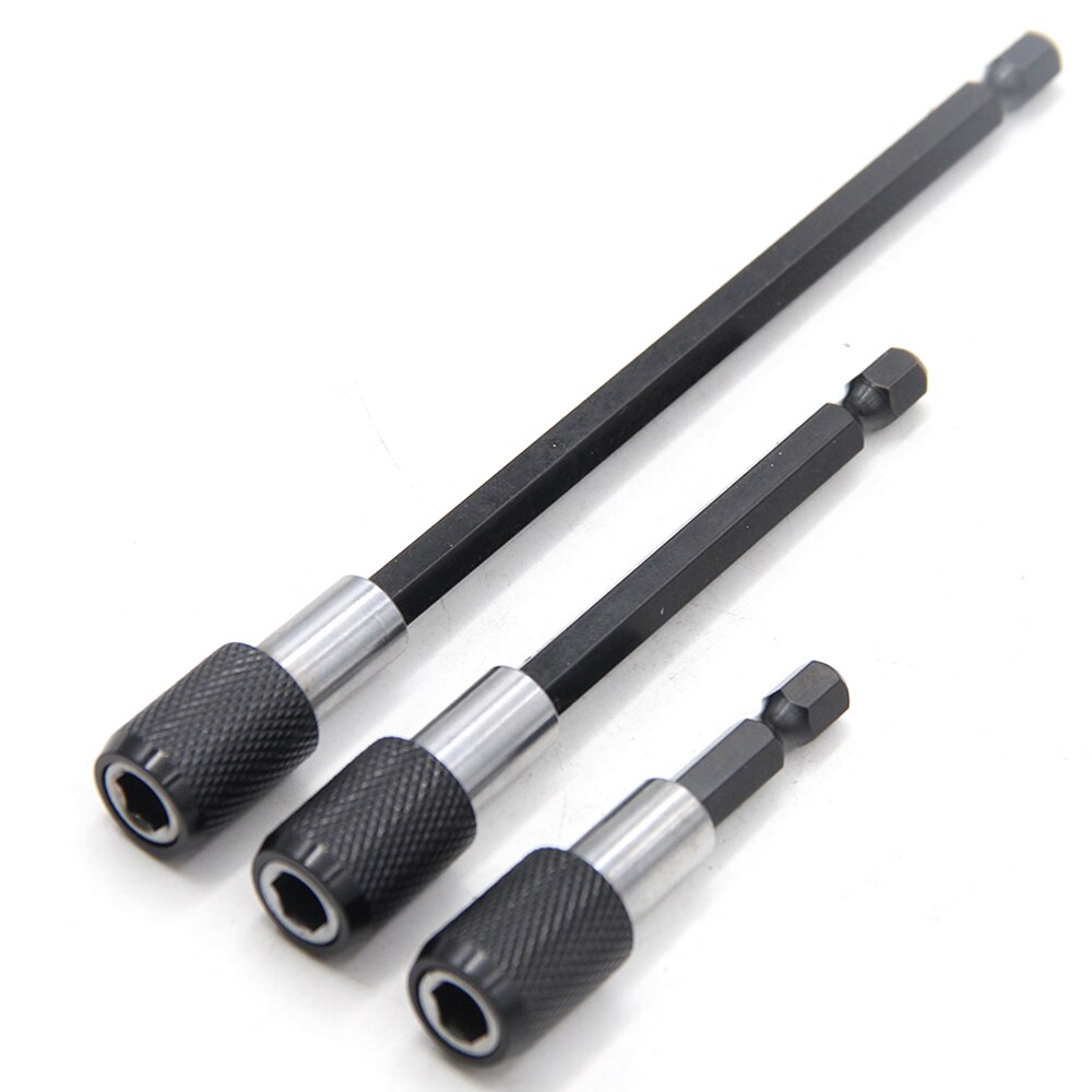 3PC Hexagonal Quick Release SelfLocking Extension Rod Set For Electric Drill  Screwdriver 3