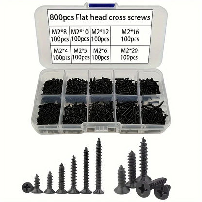 M2 Phillips SelfTapping Screw Assortment Kit Locking  Wood Screws Set For DIY  Professional Use 1