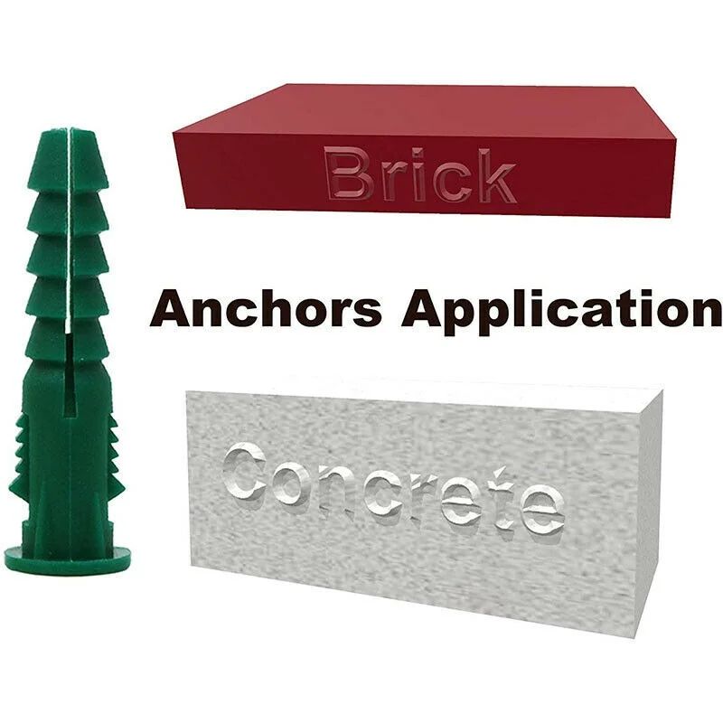 Plastic Self Drilling Ribbed Drywall And Wall Anchors With Screws Kit Wall Plug Anchor Expansion Bo 4