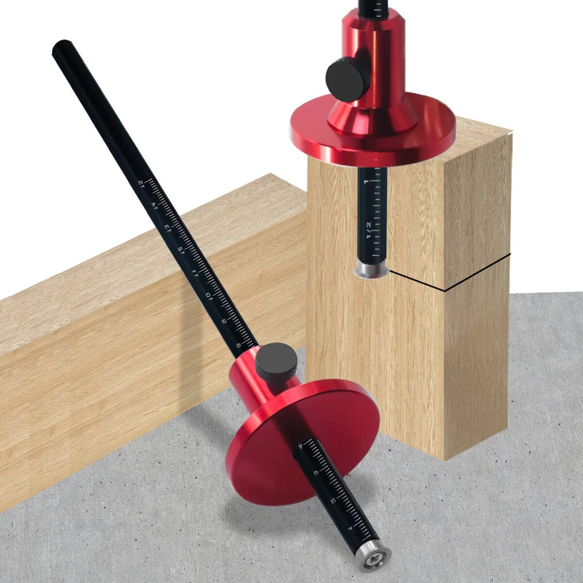 Wheel Marking Gauge, Woodworking Scriber with Inch & MM Scale for Precise Mortise Measuring