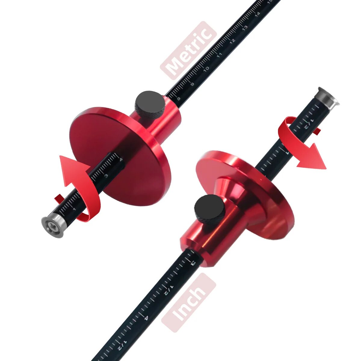Wheel Marking Gauge Woodworking Scriber With Inch  MM Scale For Precise Mortise Measuring 1