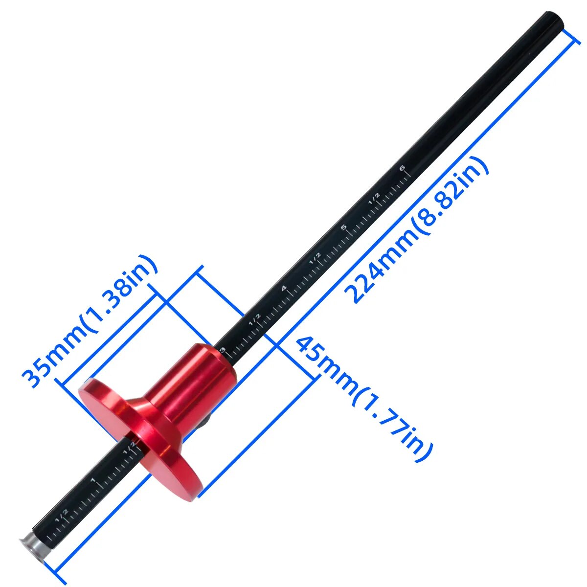 Wheel Marking Gauge Woodworking Scriber With Inch  MM Scale For Precise Mortise Measuring 5