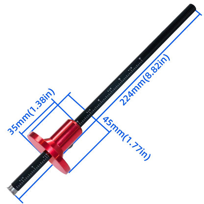 Wheel Marking Gauge Woodworking Scriber With Inch  MM Scale For Precise Mortise Measuring 5