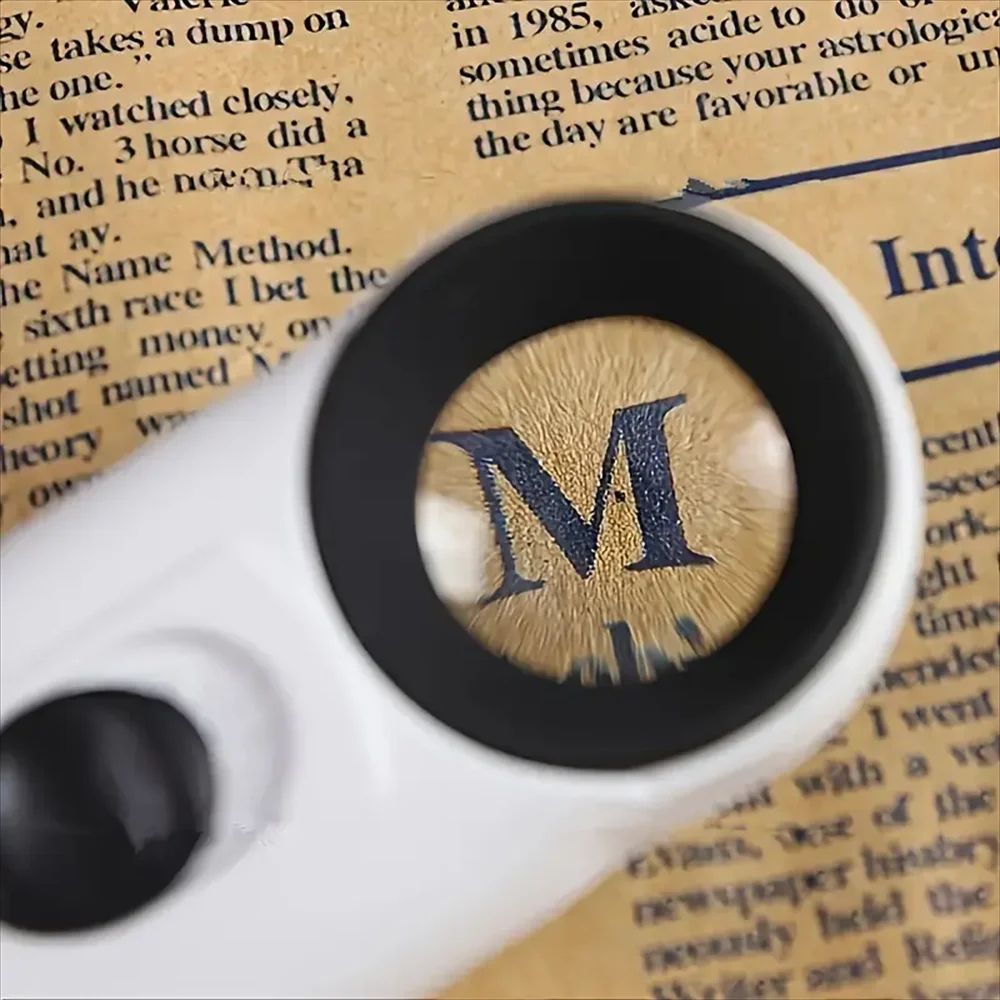 Handheld Magnifier With Dual LED Lights HD Glass Lens For Jewelry Diamond Jade And Mirror Inspectio 5