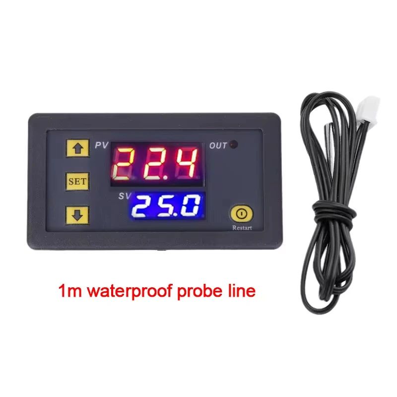 Compact Digital Thermostat Regulator Mini Temperature Controller With Sensor For Heating And Coolin 4