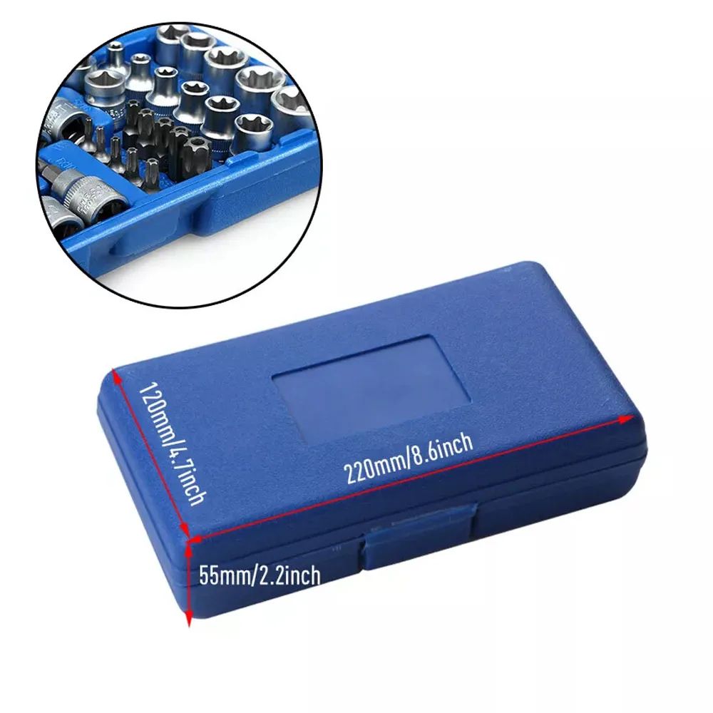 Professional Torx Bit  ETorx Star Socket Set Drive MaleFemale Bits Chrome Vanadium Steel Hand Tool  4