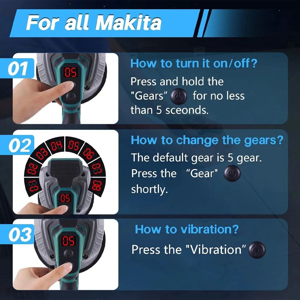 Professional Cordless Tile Installation Tool Speed Tile Laying Machine For Makita Battery 3