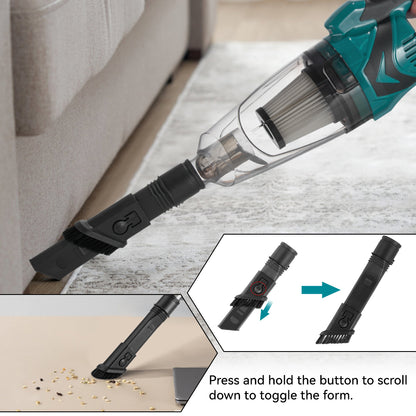 Cordless Electric Handheld Vacuum Cleaner DualUse Portable HighPower Cleaner For Home  Car Fits 21V 5