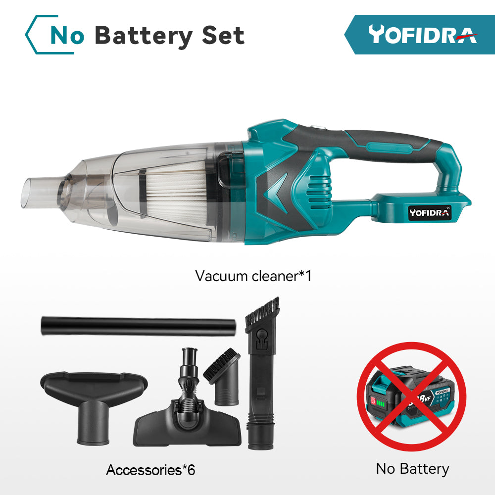 Cordless Electric Handheld Vacuum Cleaner DualUse Portable HighPower Cleaner For Home  Car Fits 21V 6
