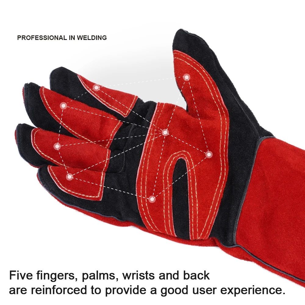 ANDELI Heat Resistant Welding Gloves Durable Multifunctional Protective Gloves For Welding Grilling 4