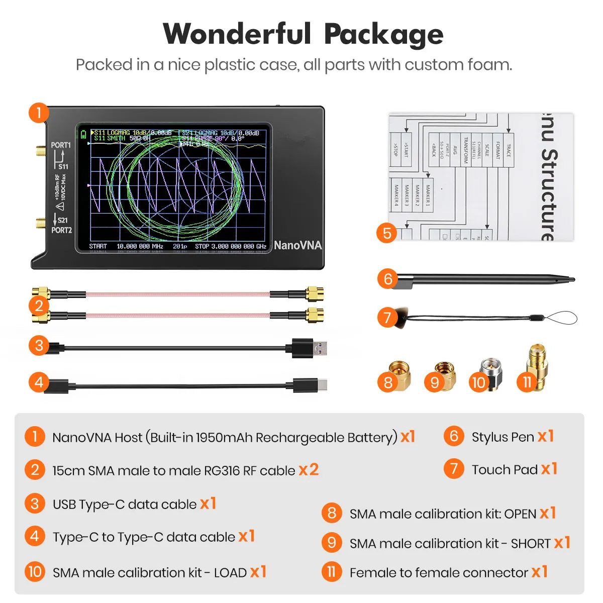 Updated NanoVNA H4 Vector Network Analyzer HF VHF UHF Antenna Analyzer With SD Card Slot 5