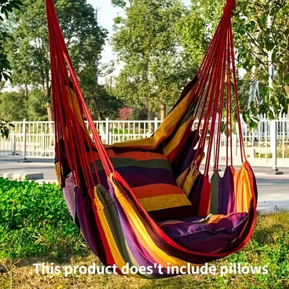 Outdoor Hammock Chair Canvas Leisure Swing Hanging Chair Without Pillow And Cushion  Indoor Outdoor 2