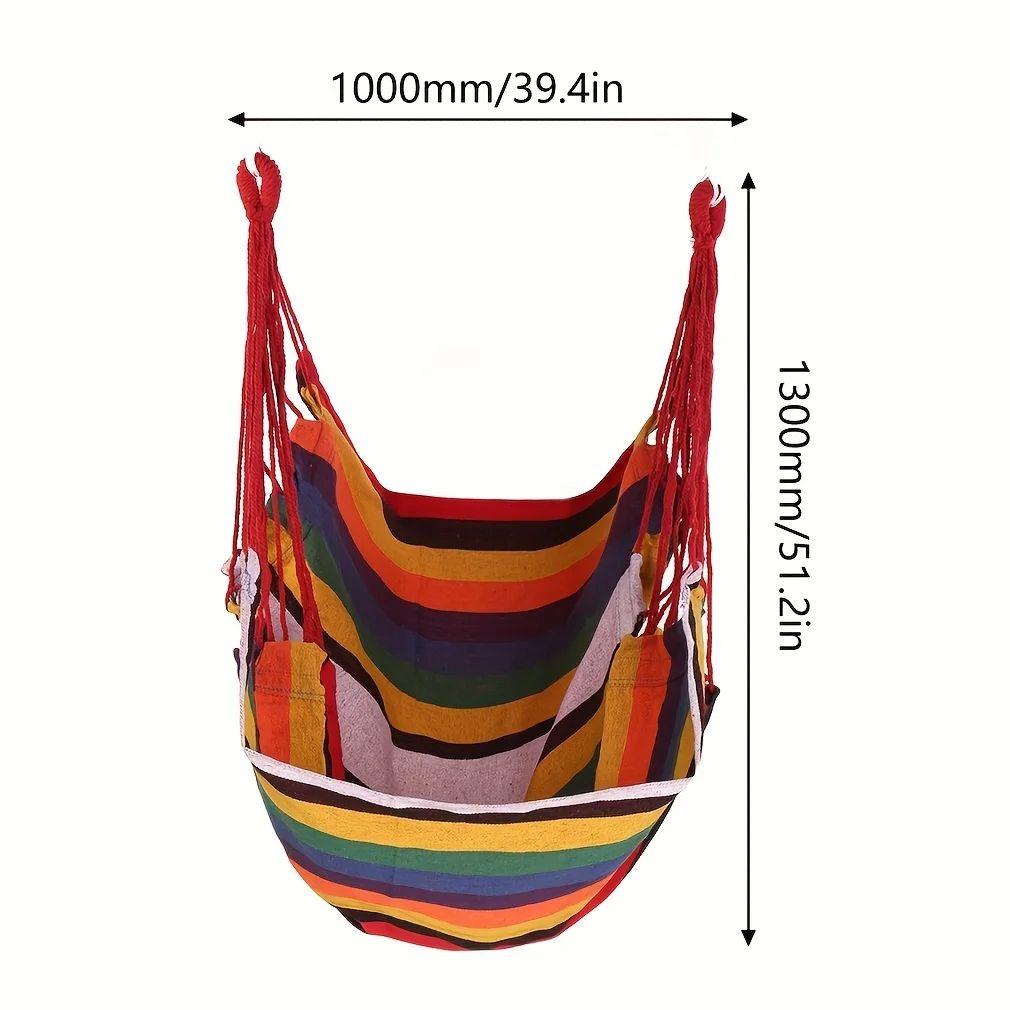 Outdoor Hammock Chair Canvas Leisure Swing Hanging Chair Without Pillow And Cushion  Indoor Outdoor 3