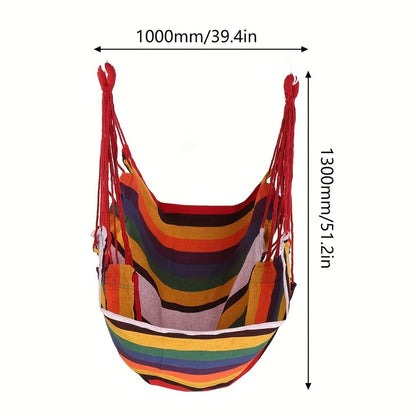 Outdoor Hammock Chair Canvas Leisure Swing Hanging Chair Without Pillow And Cushion  Indoor Outdoor 3