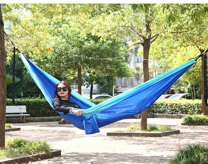 Portable Ultra-Light Travel Camping Hammock, Breathable Quick-Drying Parachute Nylon, Ideal for Outdoor, Indoor, Garden