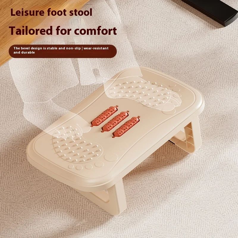 Ergonomic Scalebeard Under Desk Footrest With Massage Rollers Comfortable Foot Stool For Desk Leg S 1