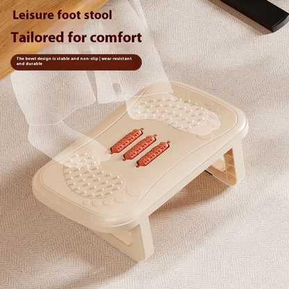 Ergonomic Scalebeard Under Desk Footrest With Massage Rollers Comfortable Foot Stool For Desk Leg S 1