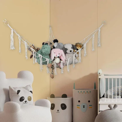 Handmade Rope Corner Toy Net Hammock Triangle Storage Net For Bedroom Stuffed Animal Organizer  Wal 3