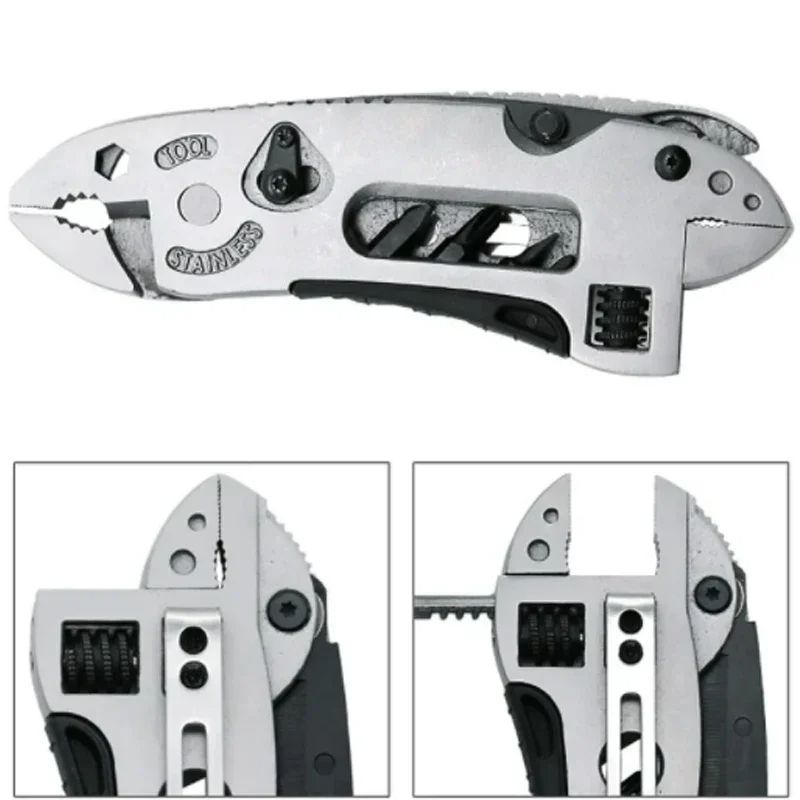 Multitool Pliers Pocket Knife Screwdriver Set Adjustable Wrench Jaw Spanner Repair Kit For Outdoor  2