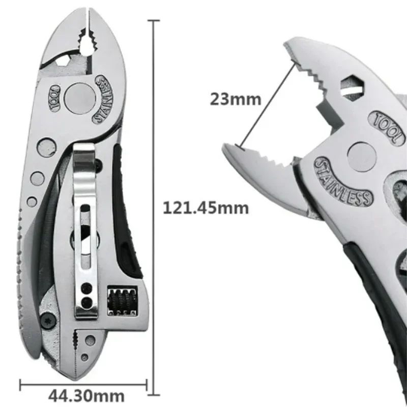 Multitool Pliers Pocket Knife Screwdriver Set Adjustable Wrench Jaw Spanner Repair Kit For Outdoor  5