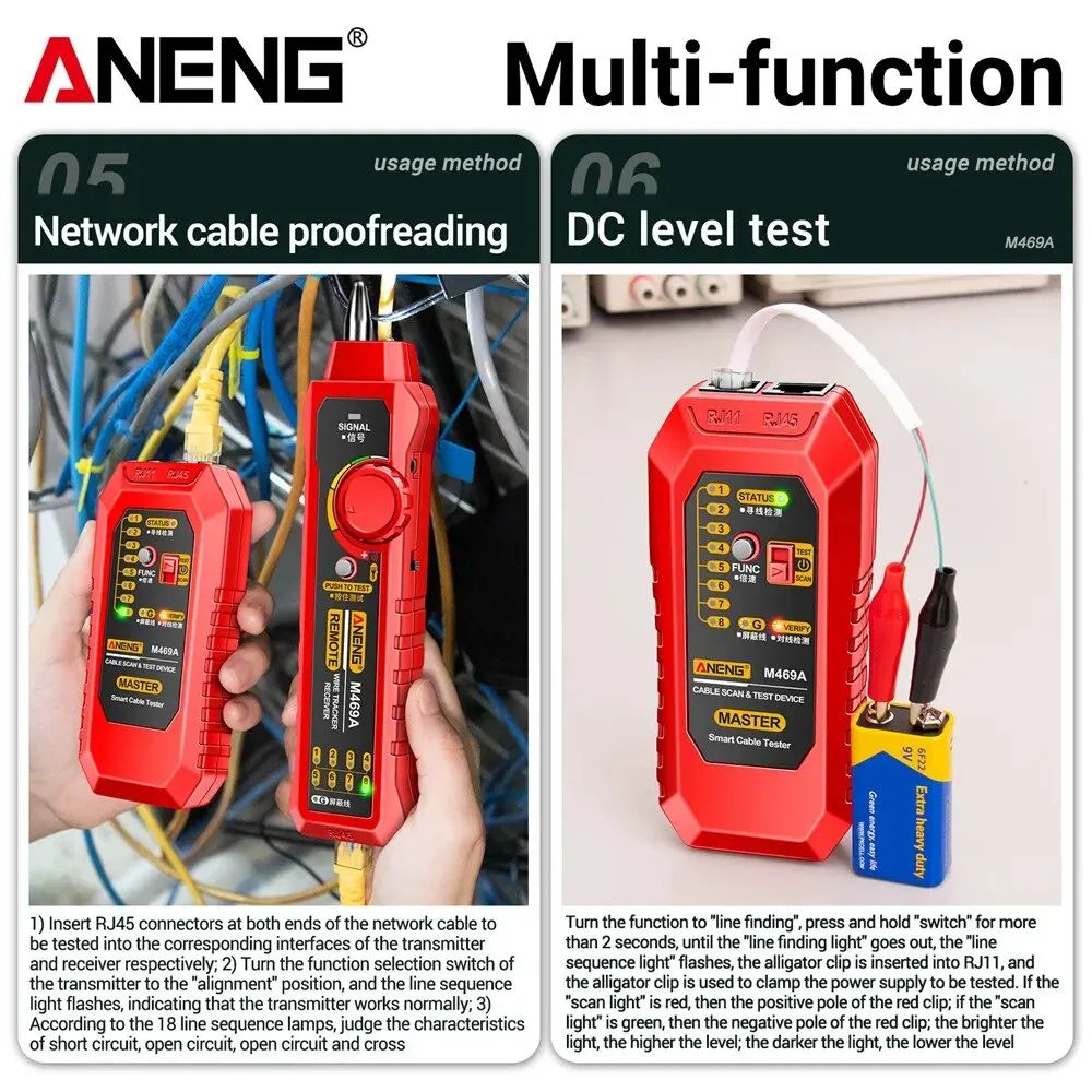 Smart Network Cable Tester LAN Wire Tracker  Finder For Network Repair  Electrical Diagnostics 5