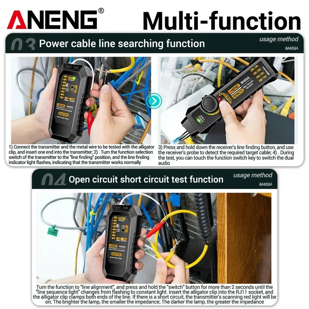 Smart Network Cable Tester LAN Wire Tracker  Finder For Network Repair  Electrical Diagnostics 4