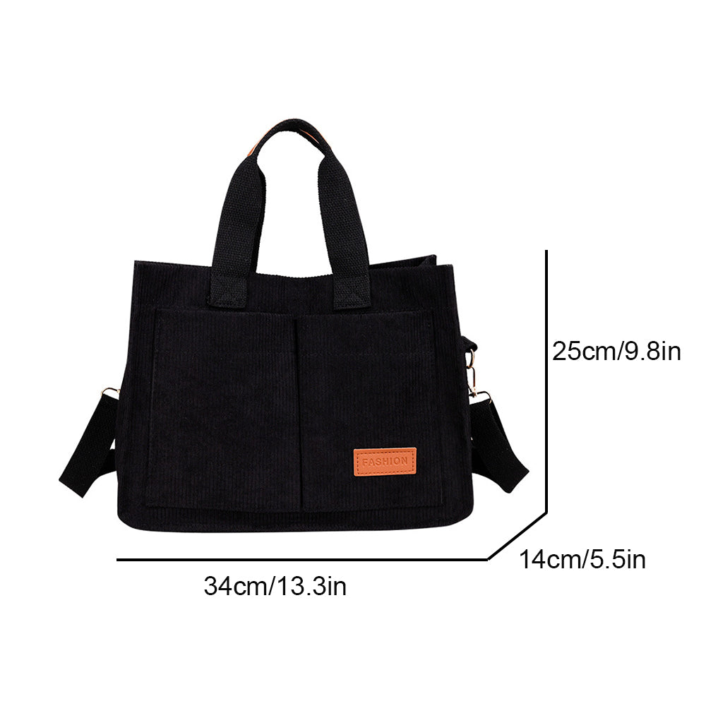 Stylish Canvas Crossbody Shoulder Bag for Women Large Capacity Commuter Handbag