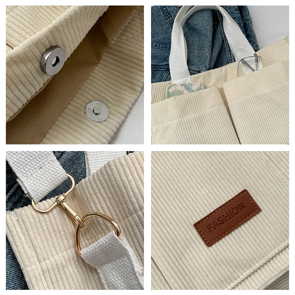 Stylish Canvas Crossbody Shoulder Bag for Women Large Capacity Commuter Handbag