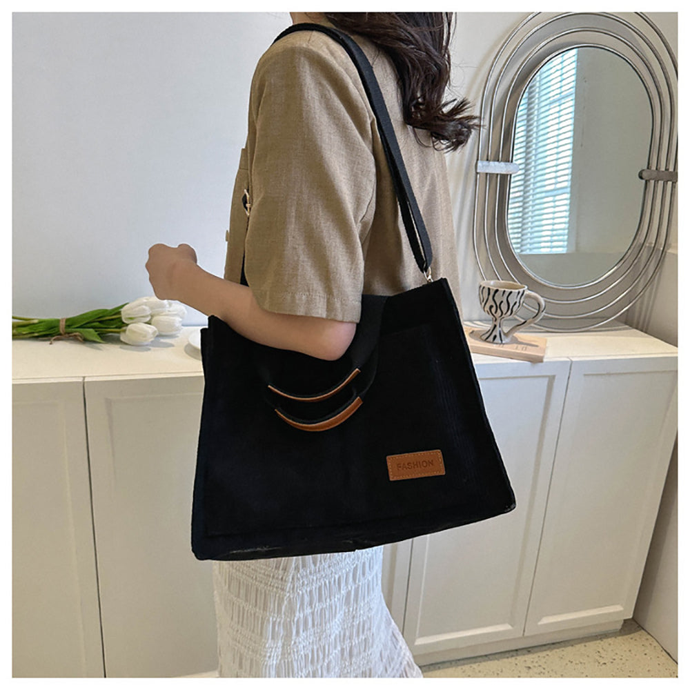 Stylish Canvas Crossbody Shoulder Bag for Women, Large Capacity Commuter Handbag