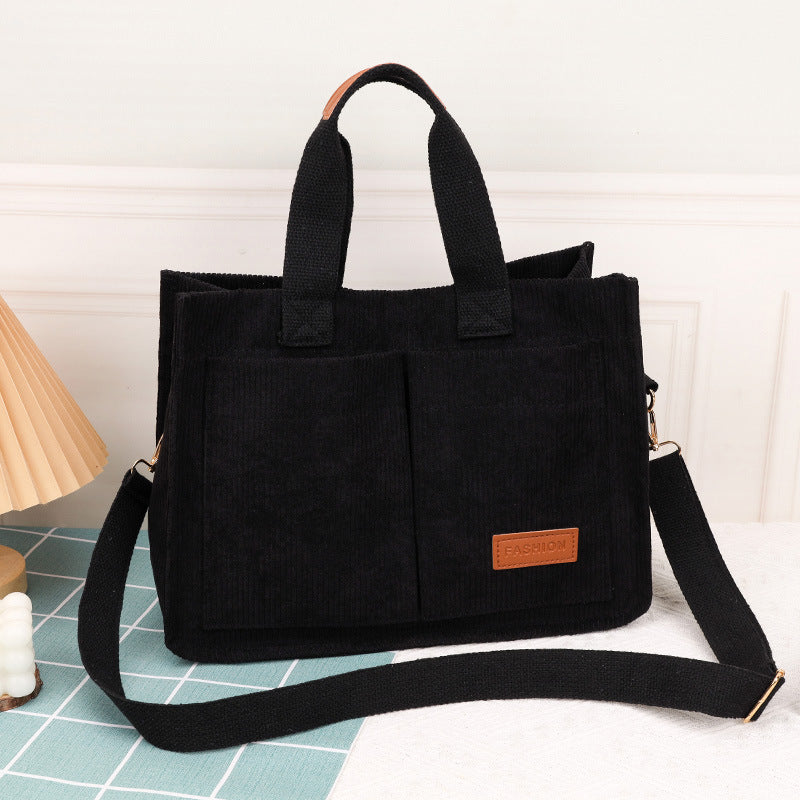 Stylish Canvas Crossbody Shoulder Bag for Women Large Capacity Commuter Handbag