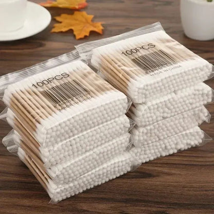 100pcs Per Pack Baby Cotton Swabs – Double-Ended Ear Cleaning Sticks Healthy Cleaning Tools for Infants