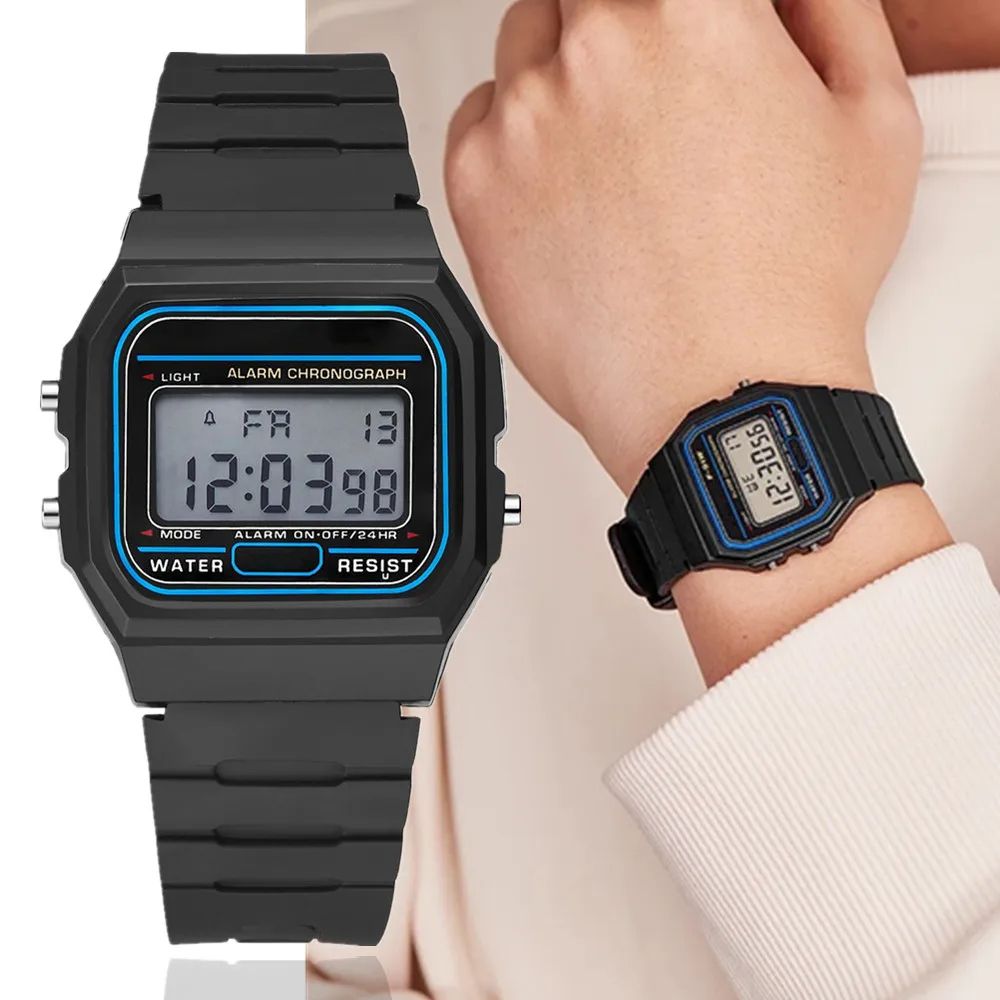 Men Digital Sports Watch Top Brand Simple Square LED Wristwatch With Casual Silicone Band Ideal Ele 3