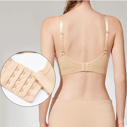 High Quality SingleHanded Front Buckle Nursing Bra Breathable Seamless Maternity PushUp Breastfeedi 2