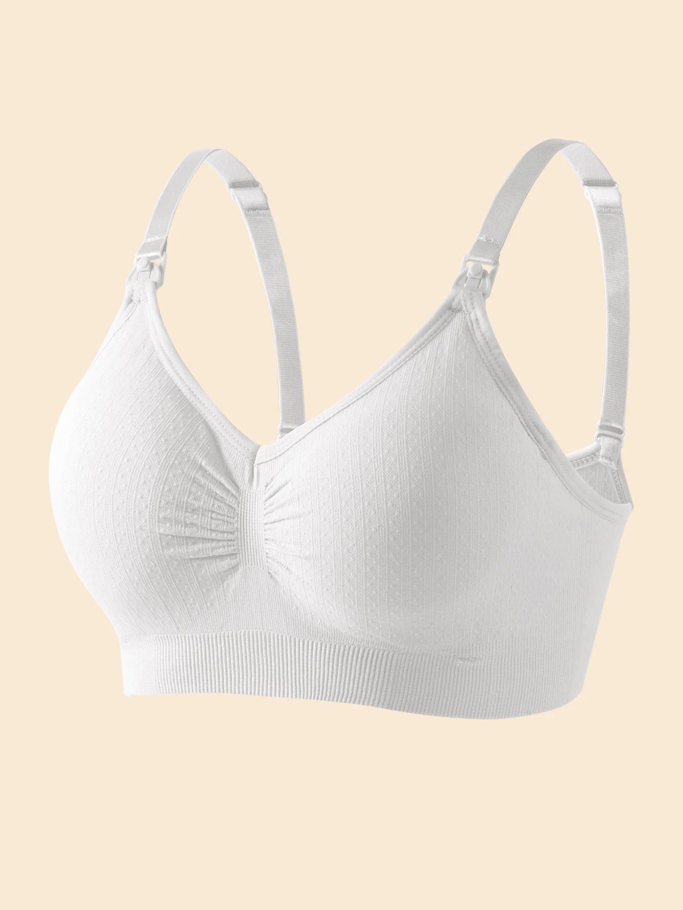 High Quality SingleHanded Front Buckle Nursing Bra Breathable Seamless Maternity PushUp Breastfeedi 10