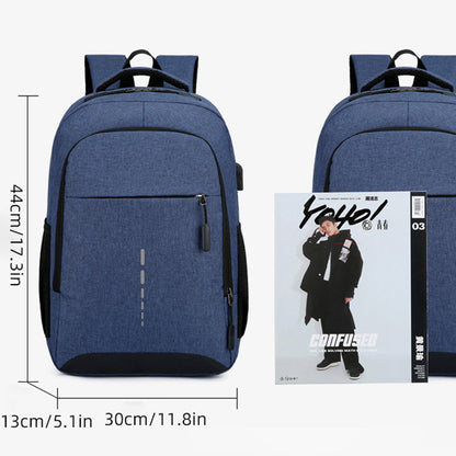 Waterproof USB Charging Backpack for Men Classic Large Capacity Travel Laptop  School Bag