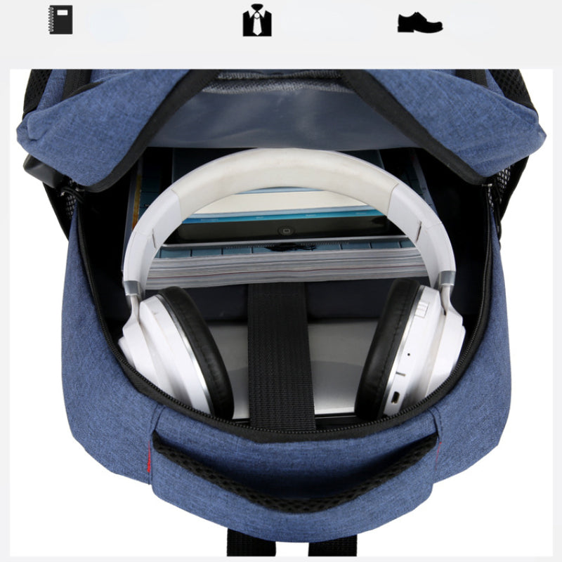 Waterproof USB Charging Backpack for Men Classic Large Capacity Travel Laptop  School Bag