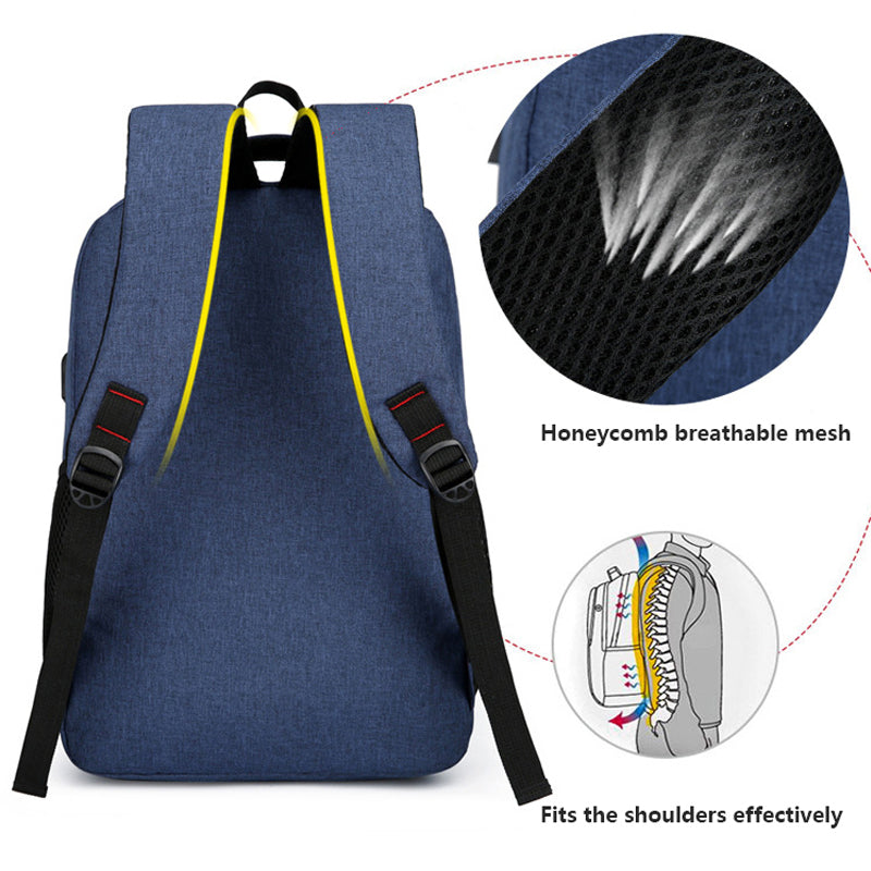 Waterproof USB Charging Backpack for Men Classic Large Capacity Travel Laptop  School Bag
