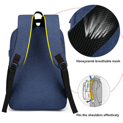 Waterproof USB Charging Backpack for Men Classic Large Capacity Travel Laptop  School Bag