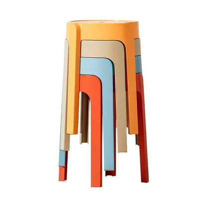 Hot Sales Home Dining Room Chairs, Simple Plastic Stool Chairs Set, Modern Stackable Seating for Kitchen & Office Use