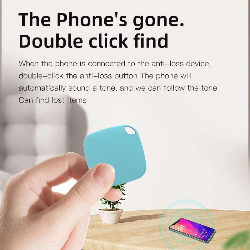 Mini Bluetooth Tracker AntiLost Device Smart Finder Locator For Kids Pets Wallet Bag Key Round Trac 2