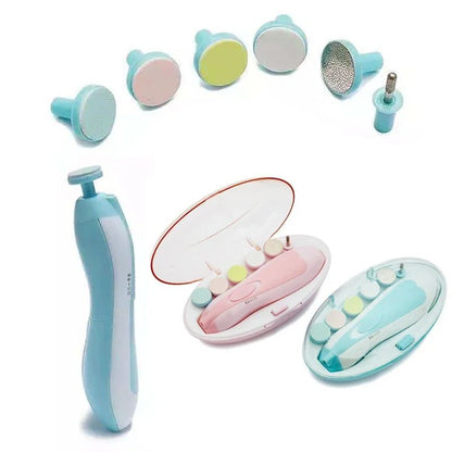 Multifunctional Electric Baby Nail Trimmer & Manicure Tool Set – Safe Nail File Clippers for Newborns & Toddlers