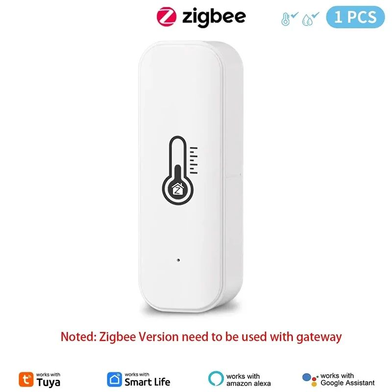 Smart WiFi Temperature And Humidity Sensor Wireless Remote Monitoring Via SmartLife App Works With  7