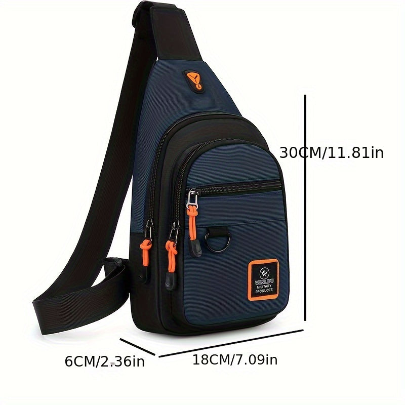 Versatile Mens Chest Bag Waterproof Crossbody Backpack for Hiking Cycling  Travel