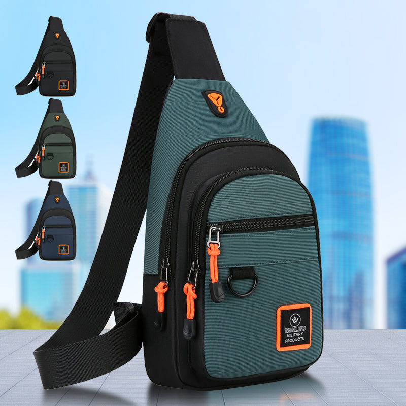 Versatile Mens Chest Bag Waterproof Crossbody Backpack for Hiking Cycling  Travel