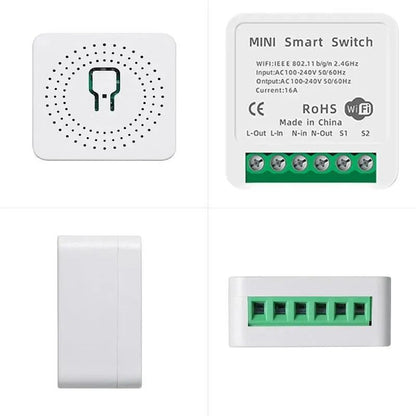Tuya Mini WiFi Switch Smart Life App 2 Way Control Smart Home Automation Module Works With Alexa  G 1
