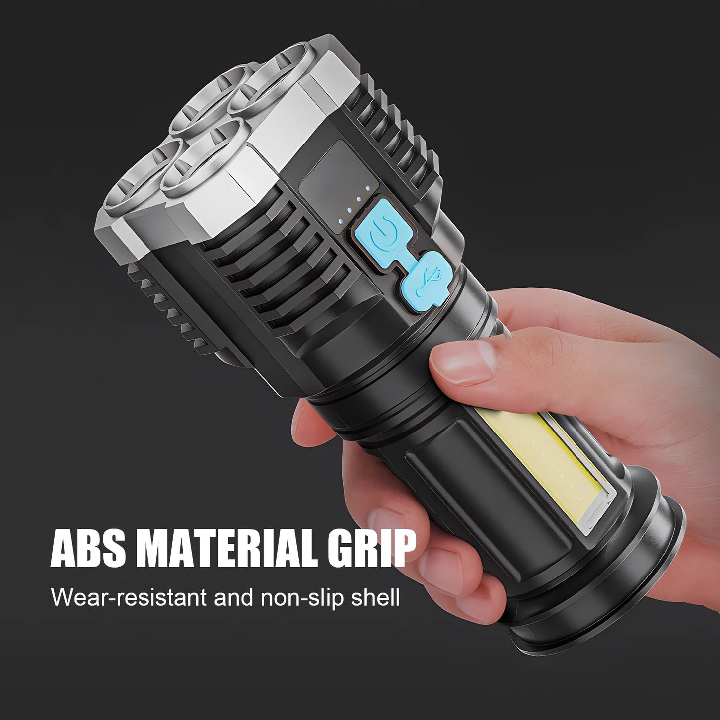 High Power Rechargeable Flashlight, Ultimate Self-Defense Tool with Tactical Features