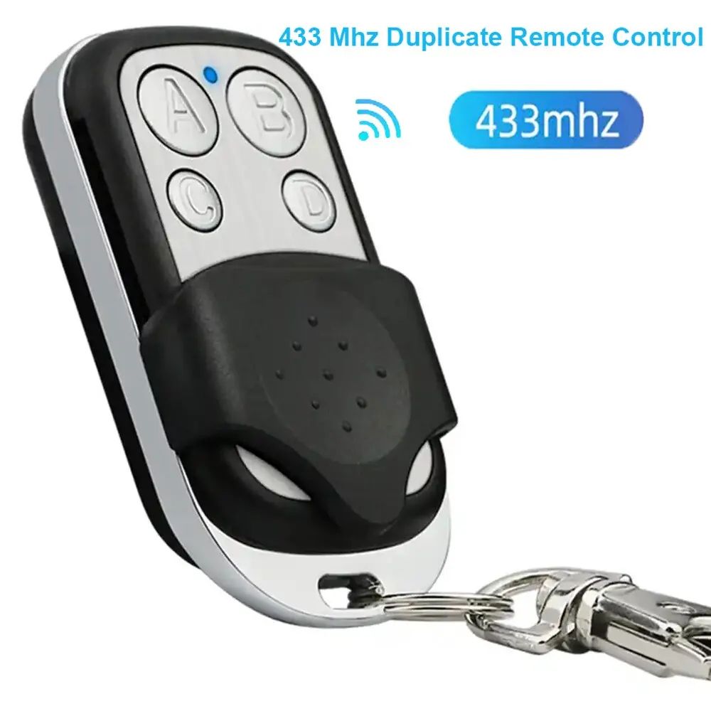 Metal Push Button Universal Garage Door Opener Remote, 4 Button ABCD Lock/Unlock Transmitter